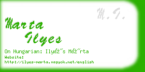 marta ilyes business card